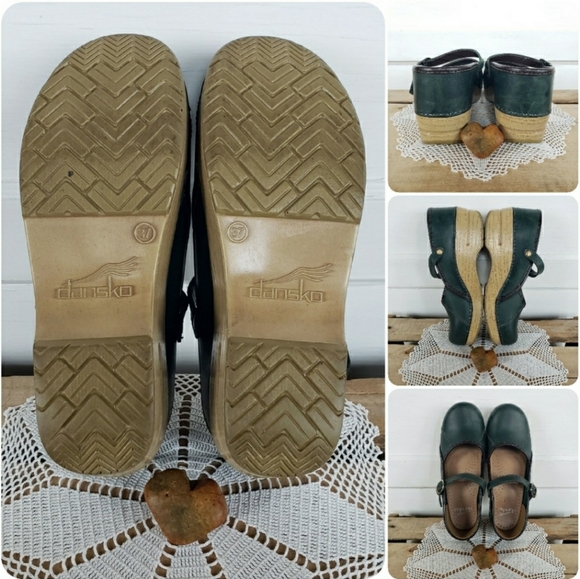 🌿Reserved for Ruthanne🌿Emerald Green Dansko Marcelle Mary Jane Cottage Boho 38 - Picture 8 of 12